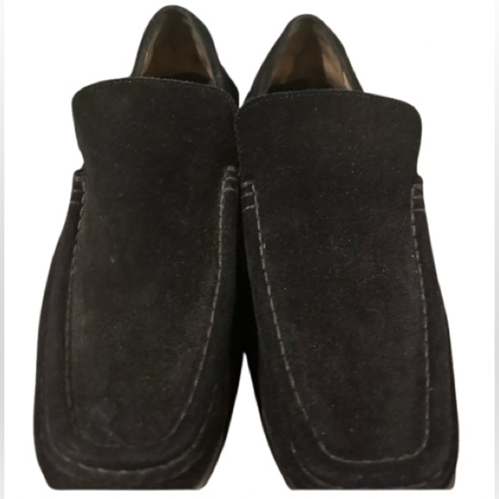 Black Suede Loafers Size 8 Women’s Like New - Picture 2 of 10